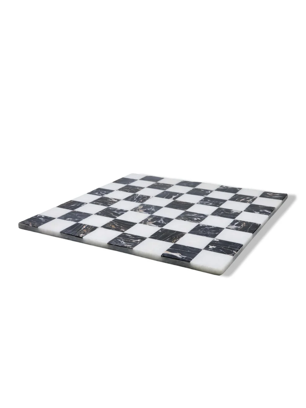 15'' Borderless Marble Stone Luxury Chess Board - Black and White stone - Image 3