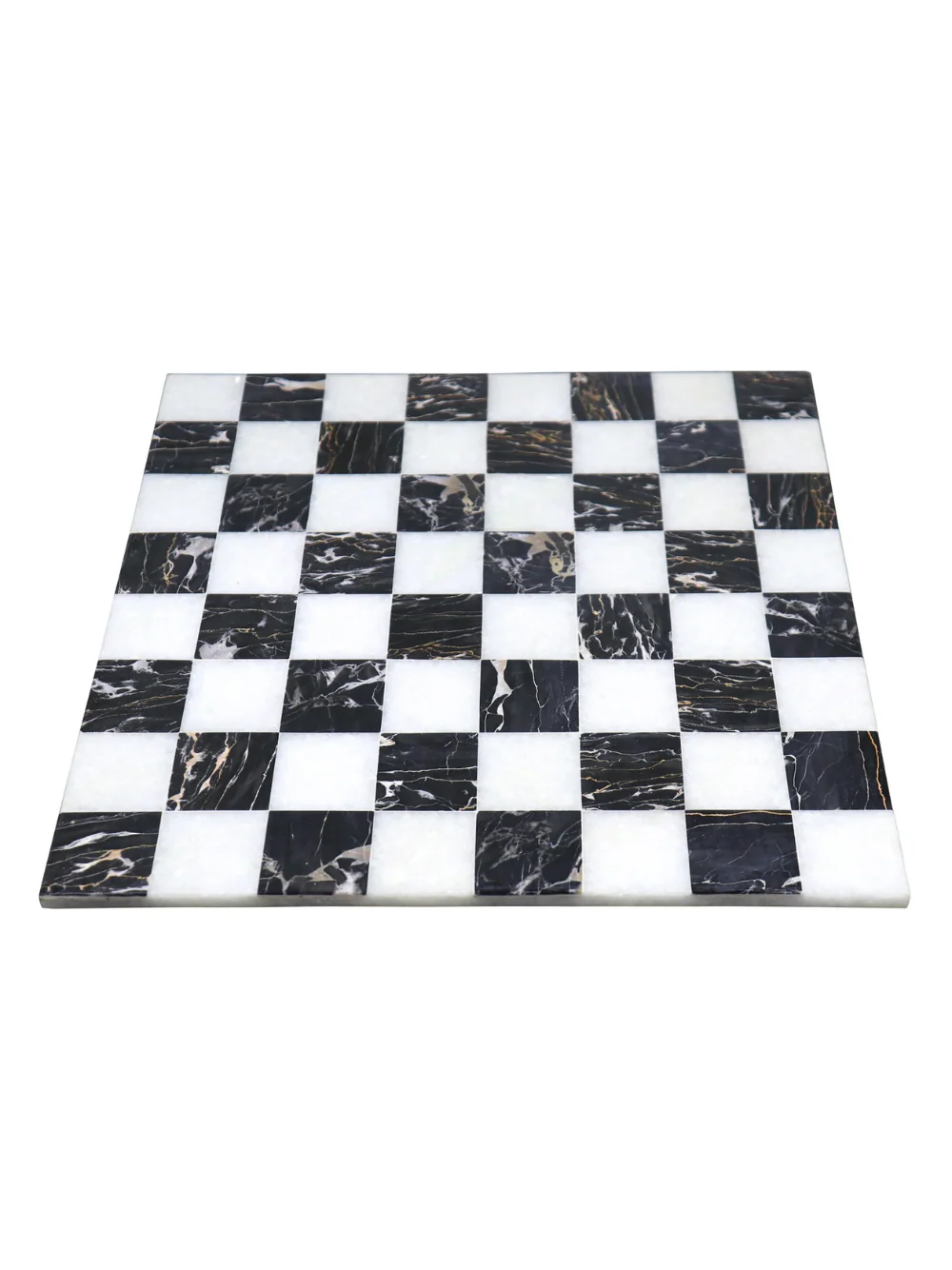15'' Borderless Marble Stone Luxury Chess Board - Black and White stone - Image 4