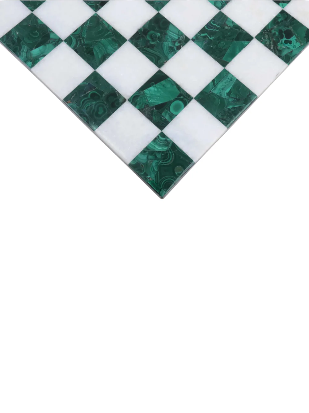 15''  Malachite Chess Board - Semi Precious Stone - Image 5