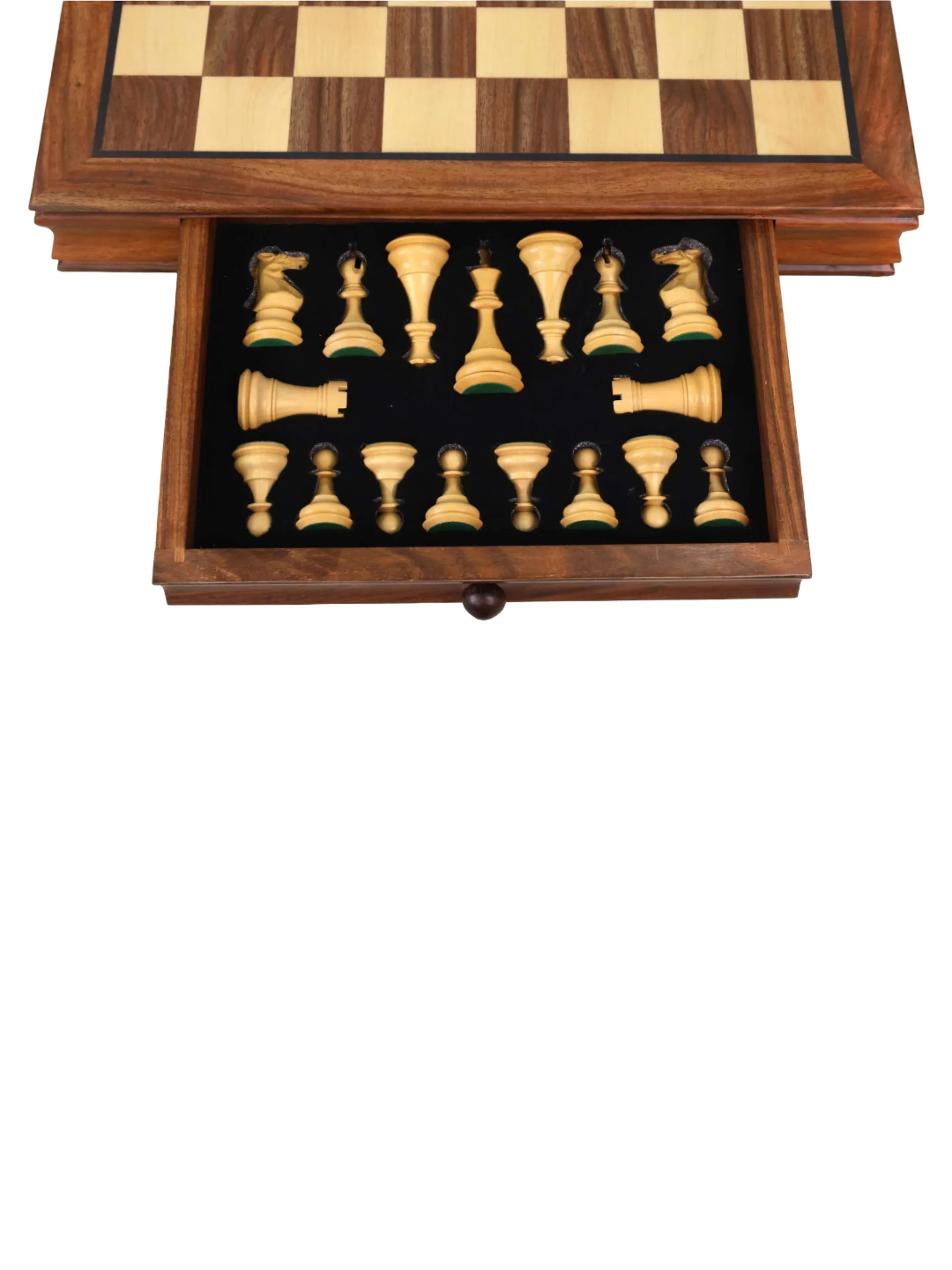 15” Luxury Golden Rosewood Chess Set - Image 4