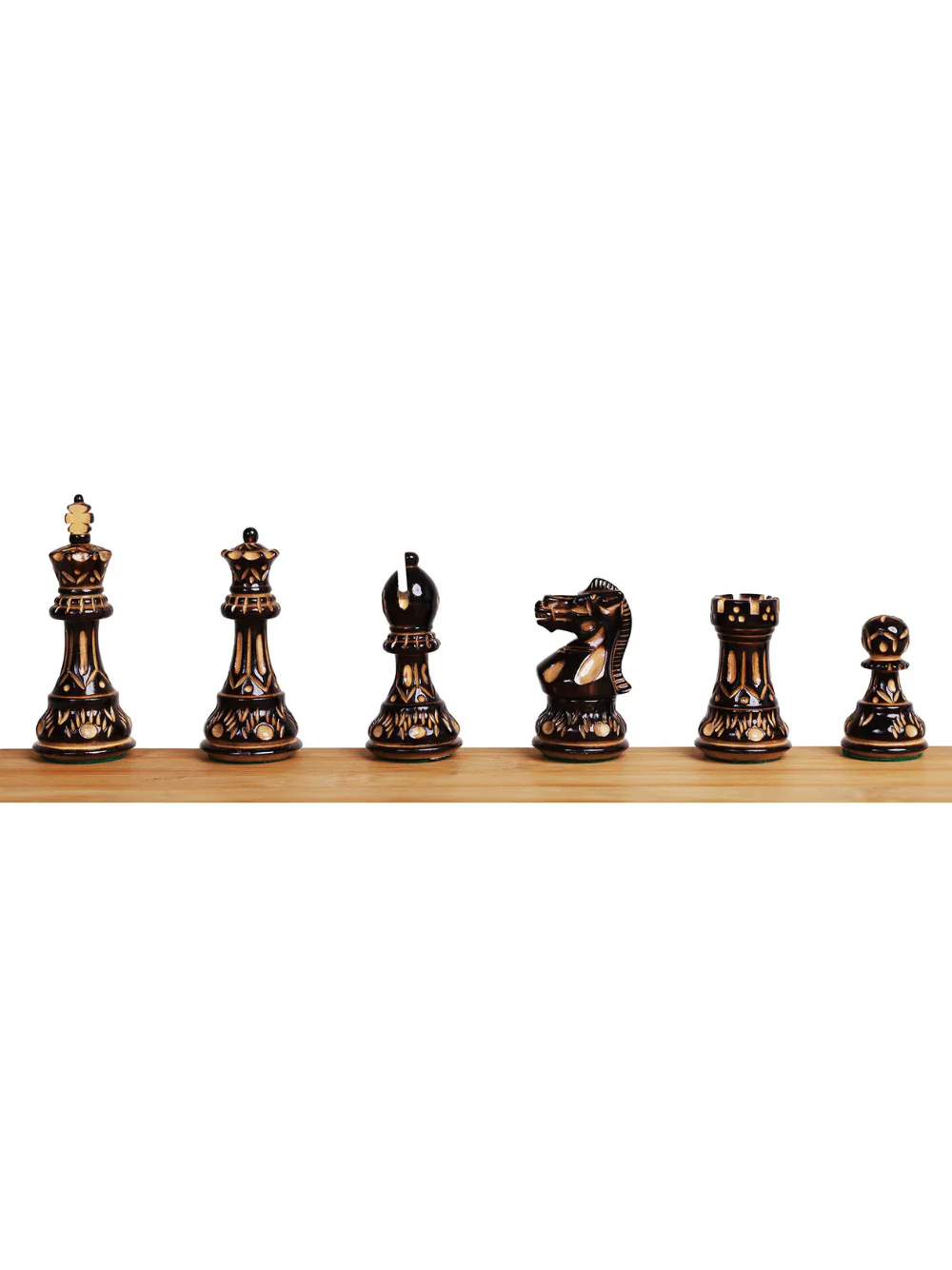 Laurel Series Burnt Carving Chess Set - Image 3