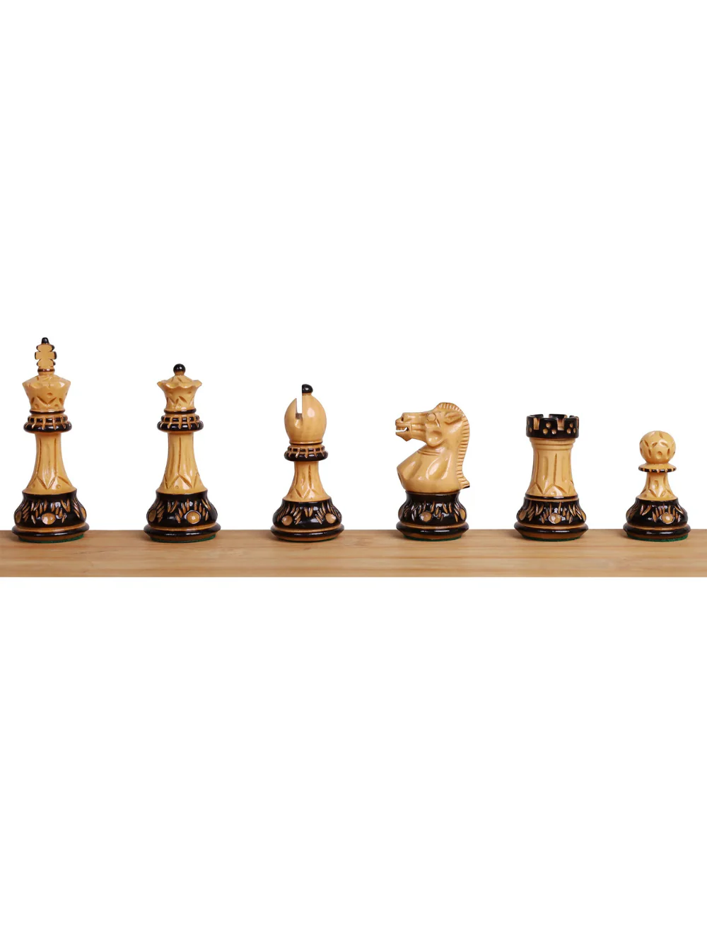 Laurel Series Burnt Carving Chess Set - Image 4
