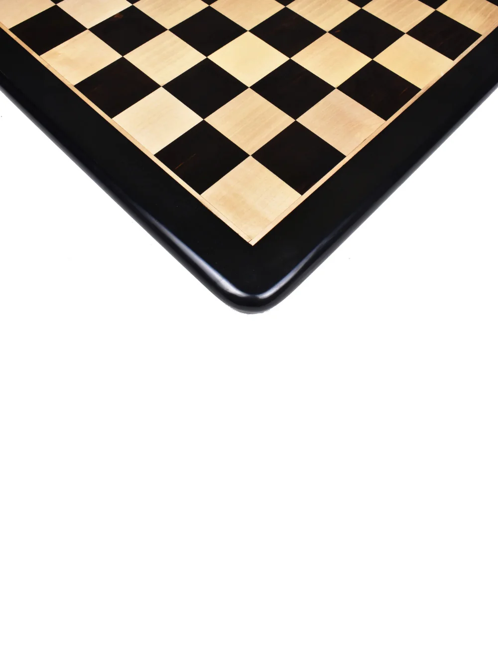 17" Ebony & Maple Chess Board -  Large Solid Inlaid Wood - Image 2