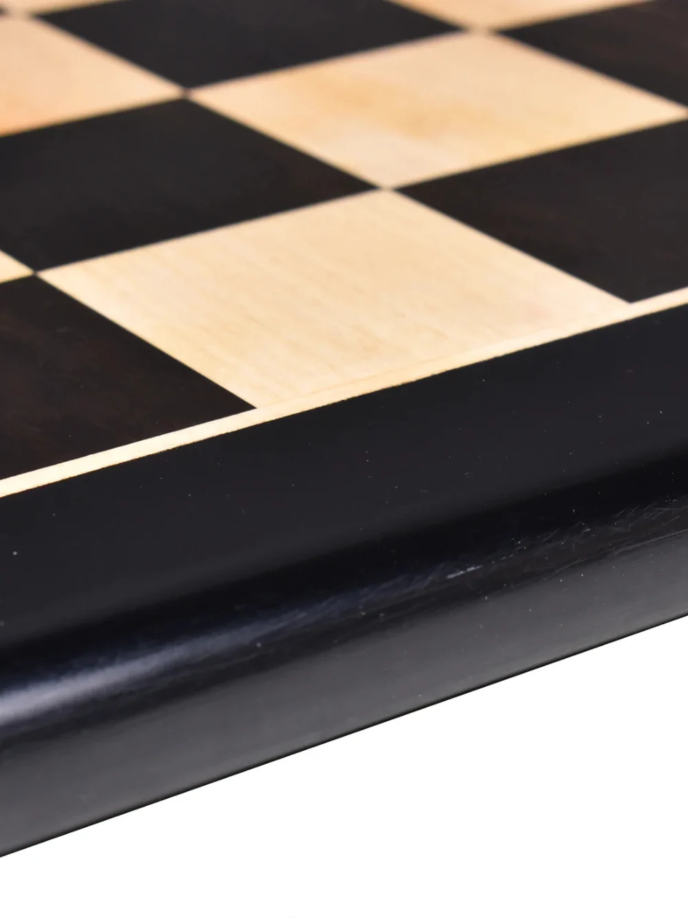 17" Ebony & Maple Chess Board -  Large Solid Inlaid Wood - Image 3