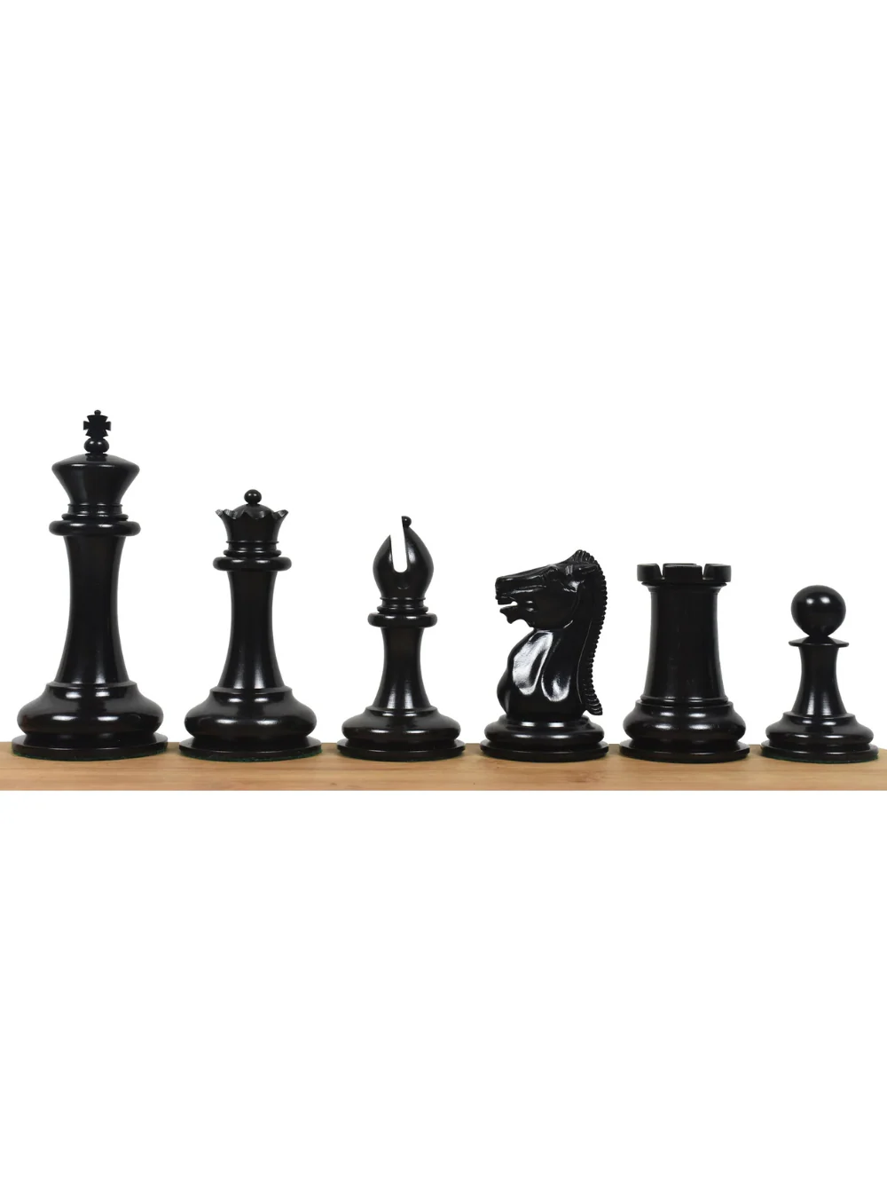 1849-50 Leuchars Cook Staunton Chess Pieces Ebony Wood & Antiqued Boxwood - 4.5" - Image 8