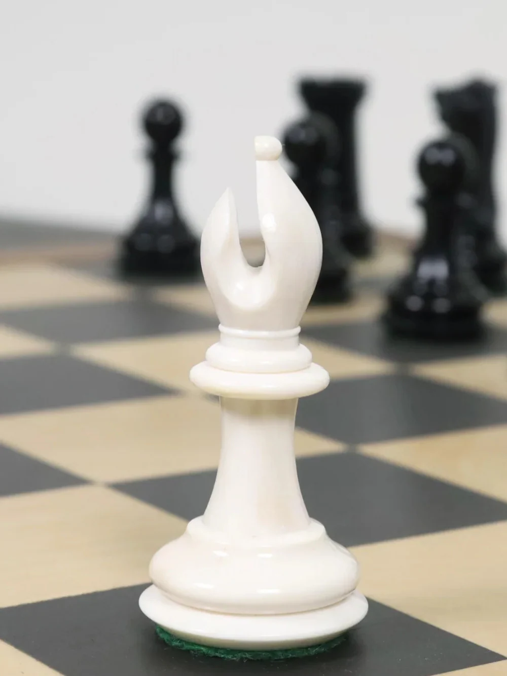 1849 Jacques Cook Camel Bone Chess Pieces - 3.5" King - Image 3