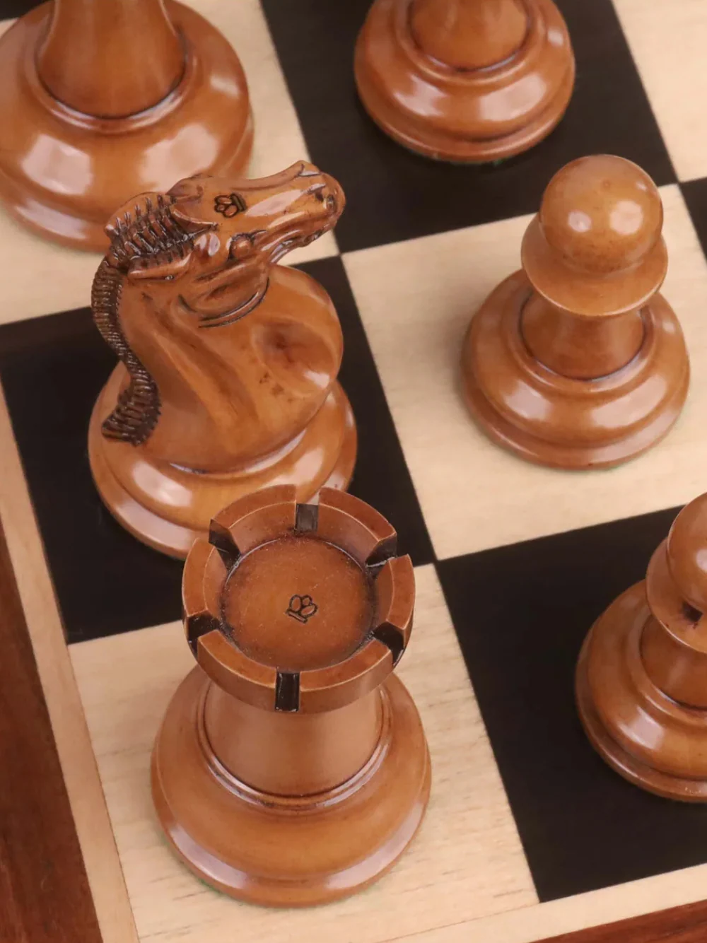 1849 Original Staunton Chess Set Combo - Image 4
