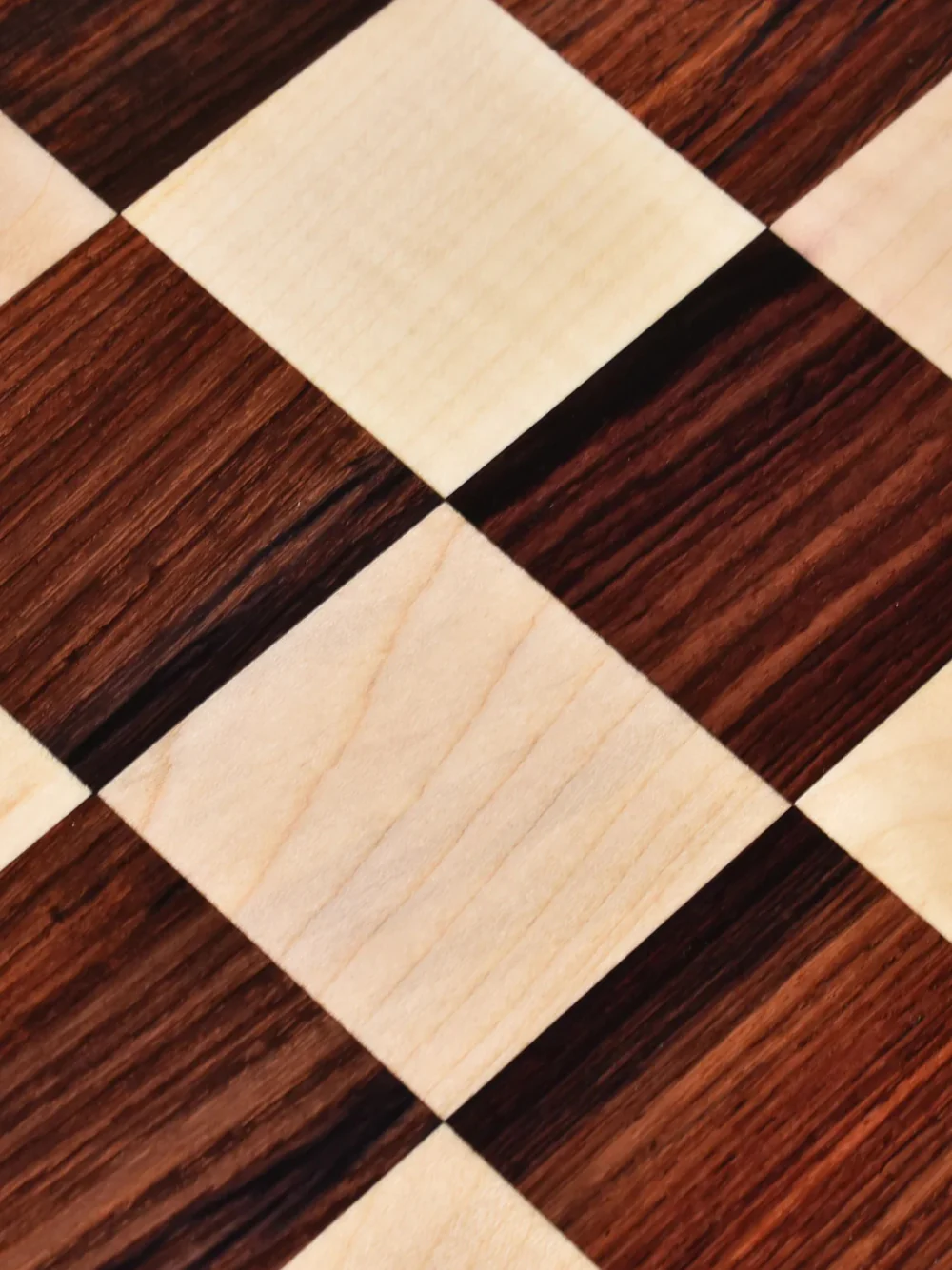 19" Large Flat Rosewood & Maple Chess Board - Image 4