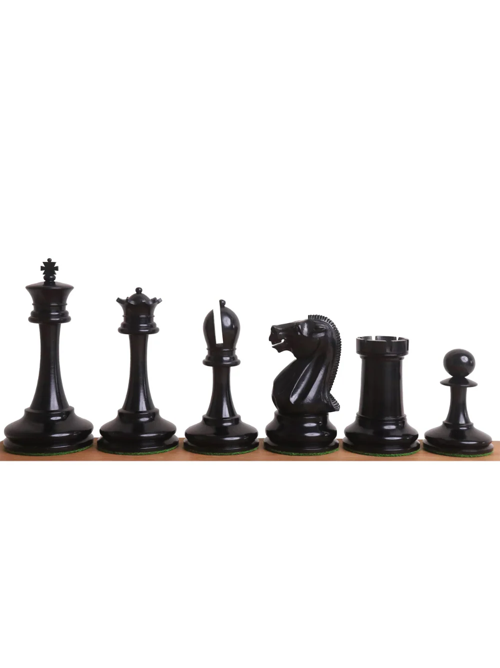 19th century B and Co Reproduced Luxury Chess Pieces Ebony Wood & Boxwood - 4.2″ King - Image 2