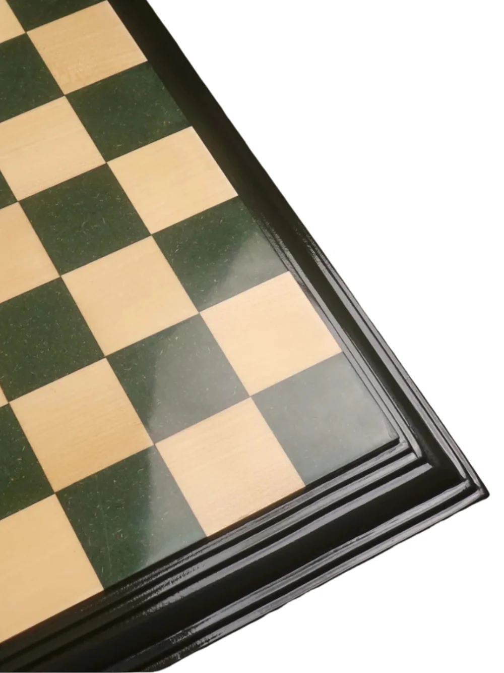 21" Green & Maple HDMR Chess Board - Decorative Edges - Image 3
