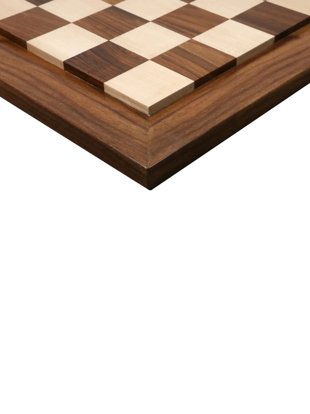 21" Golden Rosewood & Maple Raised Wood Chess Board - Image 3