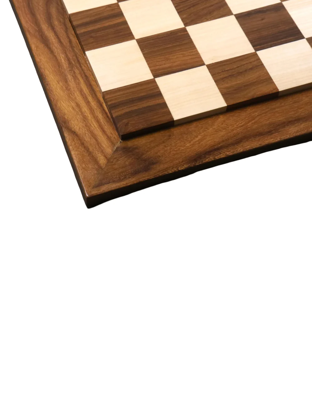 21" Golden Rosewood & Maple Raised Wood Chess Board - Image 4