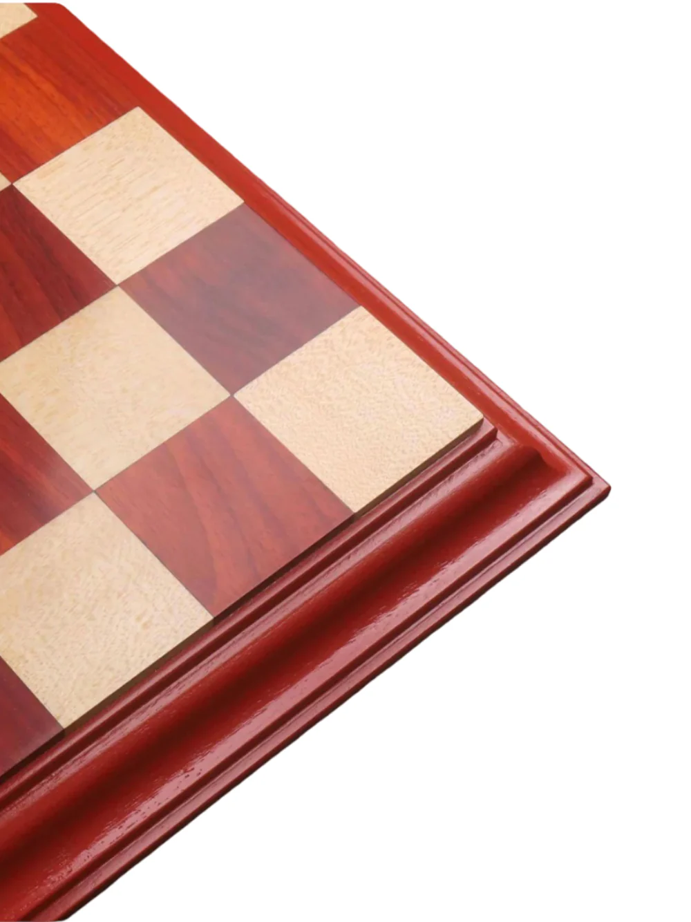 23" Bud Rosewood & Maple Carved Border Chess Board - Image 3