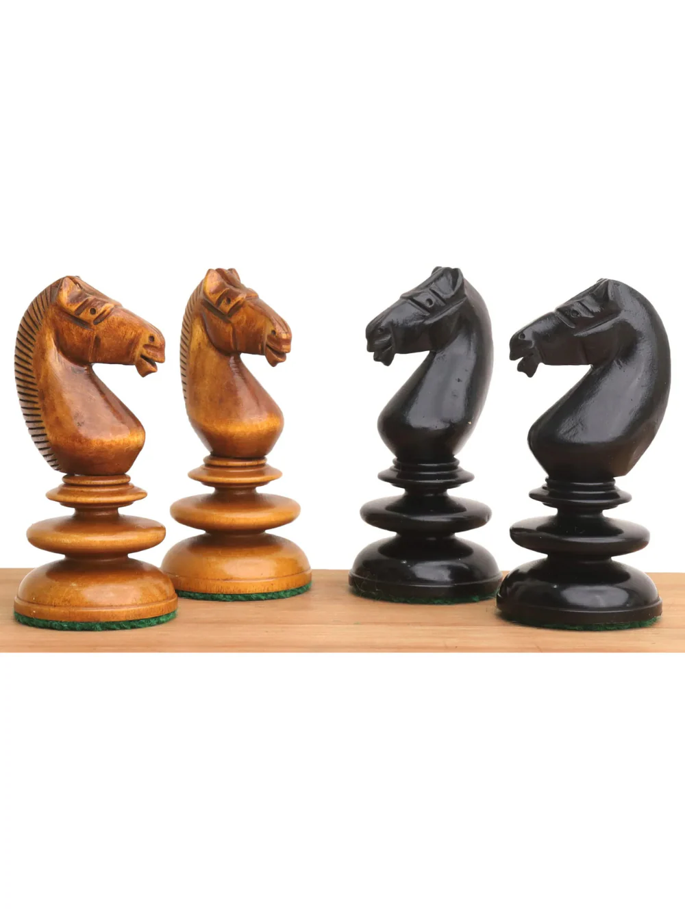 3.3" St. John Pre-Staunton Ebony Wood & Antique Calvert Chess Pieces - Image 4