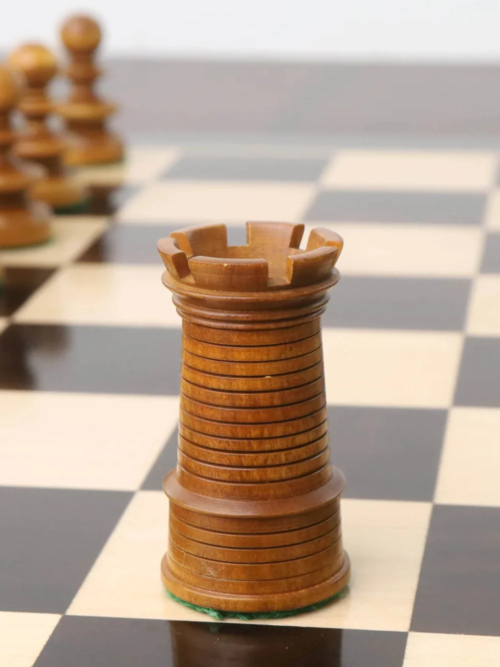 3.3" St. John Pre-Staunton Ebony Wood & Antique Calvert Chess Pieces - Image 9