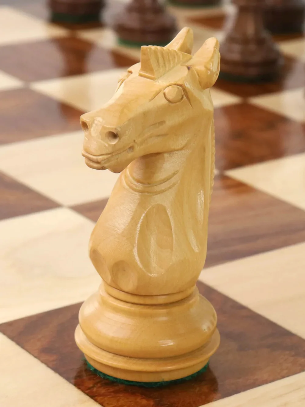 3.4" Meghdoot Series Golden Rosewood Staunton Chess Pieces - Image 10