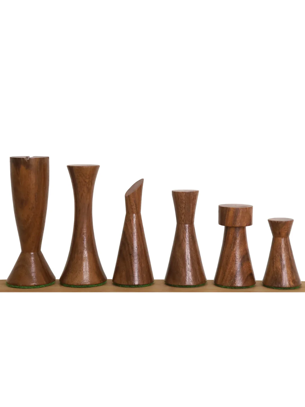 3.4" Minimalist Tower Series Weighted Chess Set - Golden Rosewood Pieces, Board & Box - Image 3