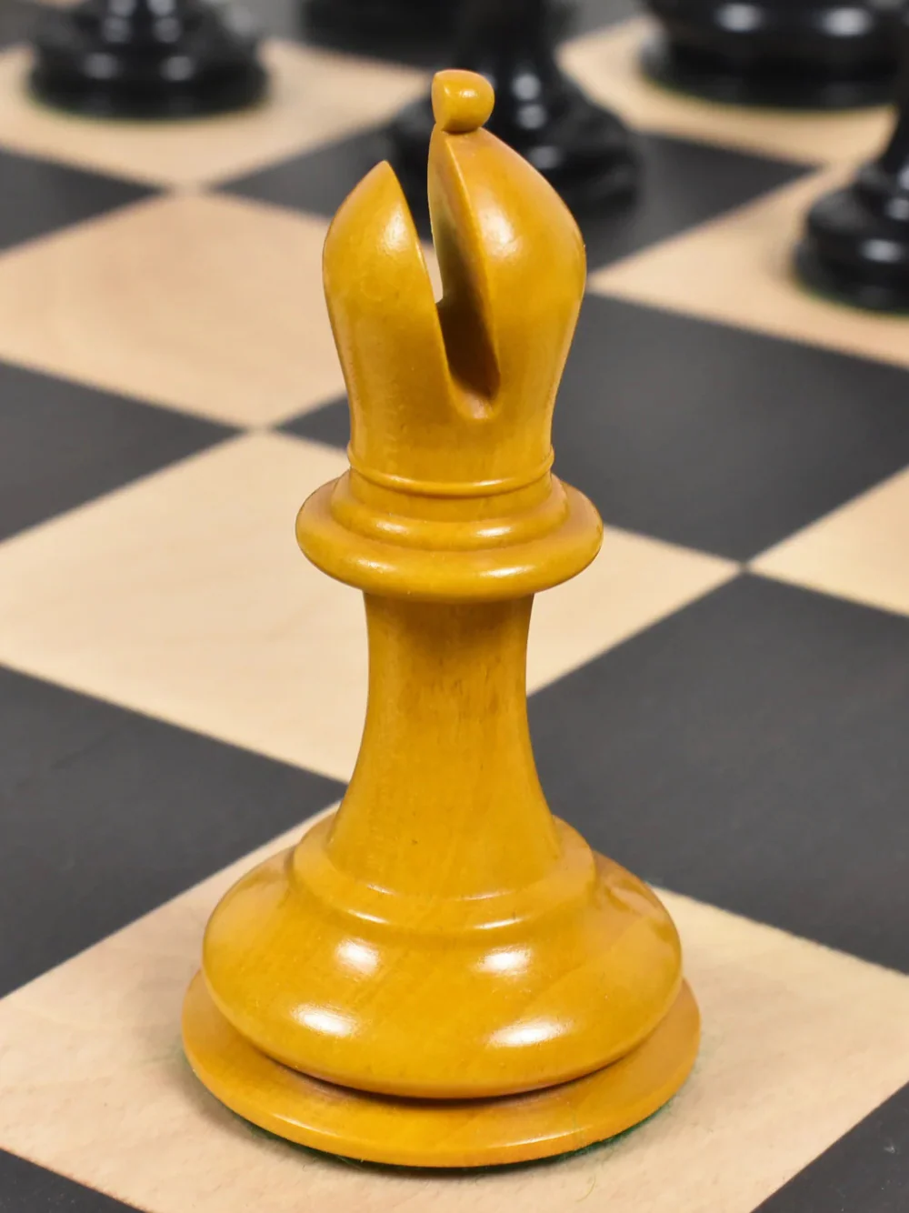 1852-55 Harrwitz Staunton Chess Pieces Antiqued Boxwood and Ebony - 3.5" King - Image 12