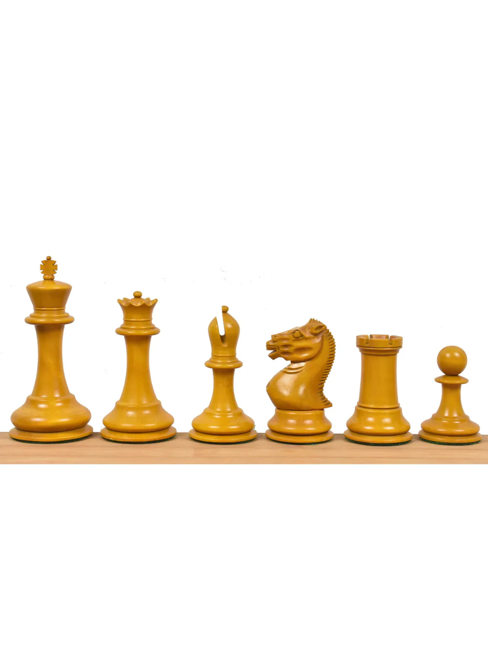 1852-55 Harrwitz Staunton Chess Pieces Antiqued Boxwood and Ebony - 3.5" King - Image 5