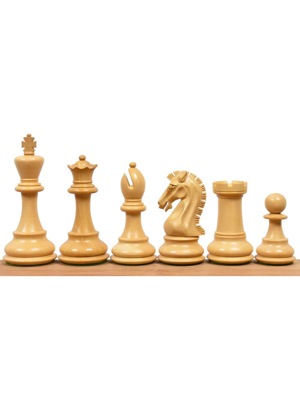 3.9" Craftsman Series Staunton Chess Pieces Double Weighted Ebony Wood - Image 3