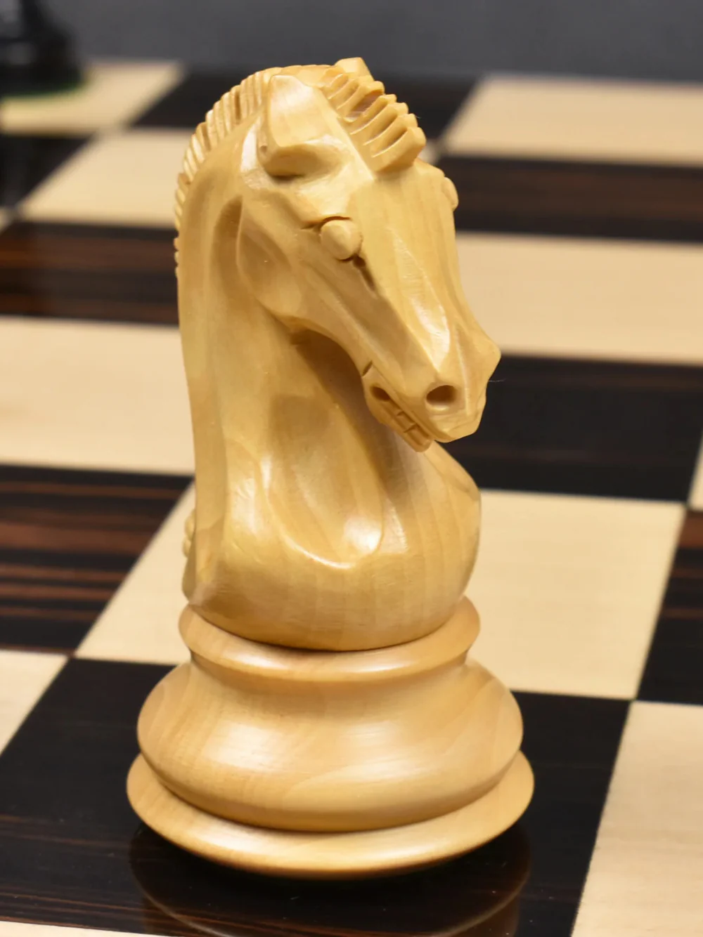3.9" Craftsman Series Staunton Chess Pieces Double Weighted Ebony Wood - Image 6