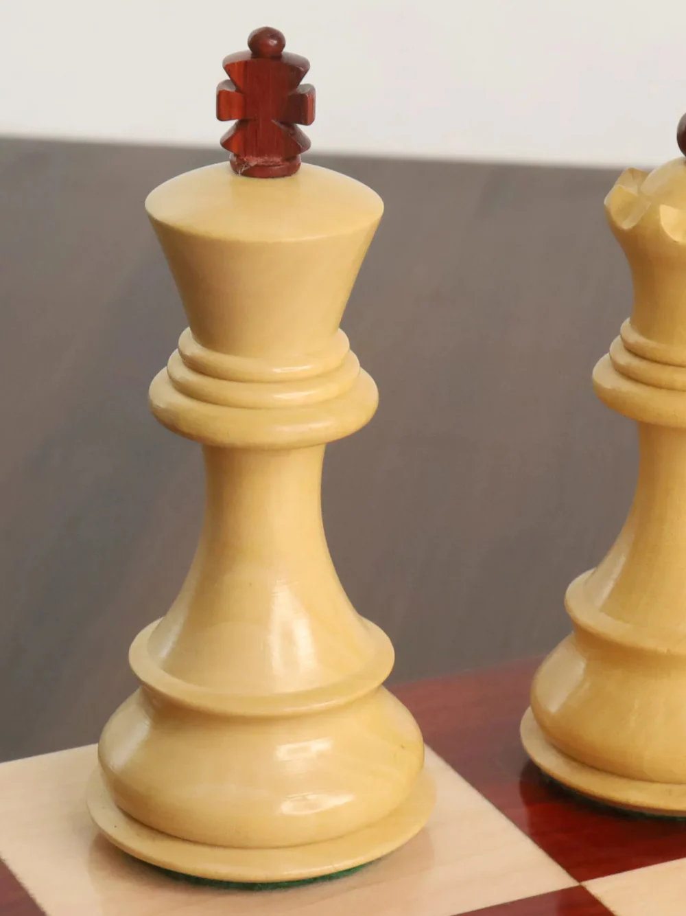 3.9" Russian Zagreb 59' Chess Pieces  Double Weighted Bud Rose Wood - Image 11
