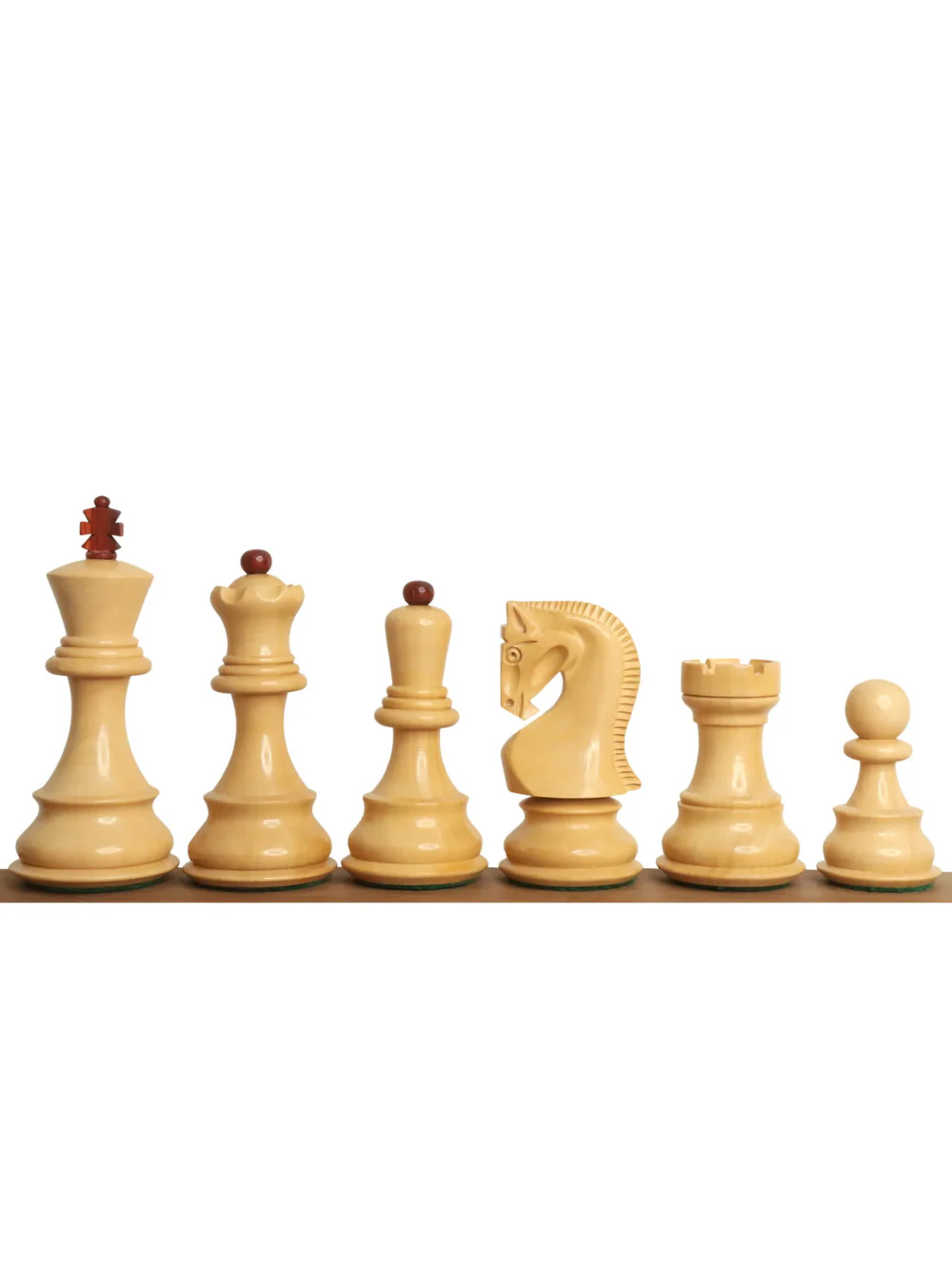 3.9" Russian Zagreb 59' Chess Pieces  Double Weighted Bud Rose Wood - Image 3