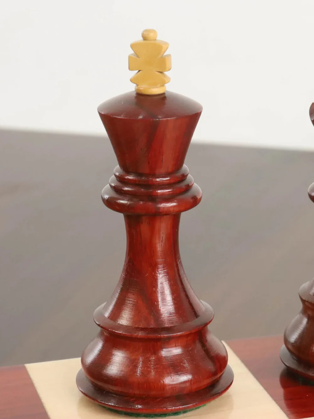 3.9" Russian Zagreb 59' Chess Pieces  Double Weighted Bud Rose Wood - Image 9