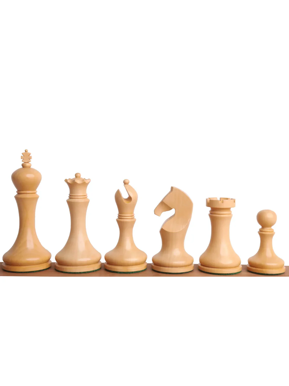 3.9" Zadar Series Modern Minimalist Chess Set - Golden Rosewood Pieces with Borderless Board & Box - Image 2