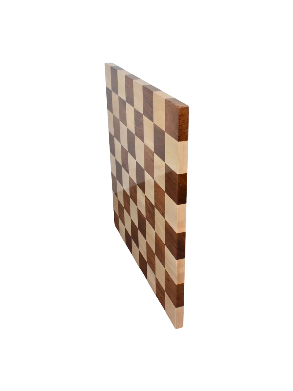 3.9" Zadar Series Modern Minimalist Chess Set - Golden Rosewood Pieces with Borderless Board & Box - Image 6