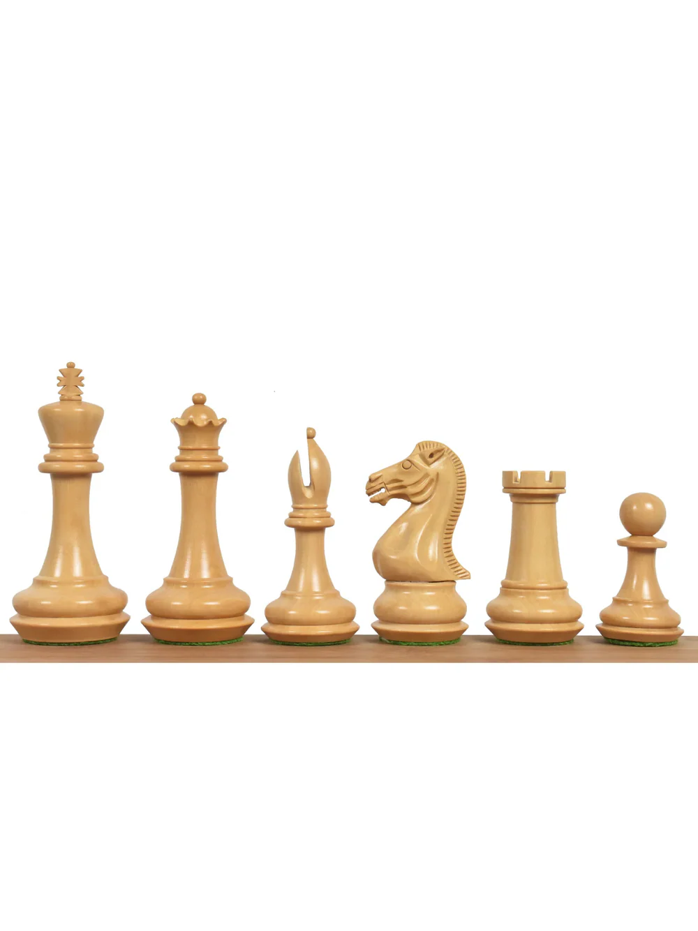 4.1" Chamfered Base Staunton Chess Pieces Only Set - Triple Weighted Ebony Wood - Image 3