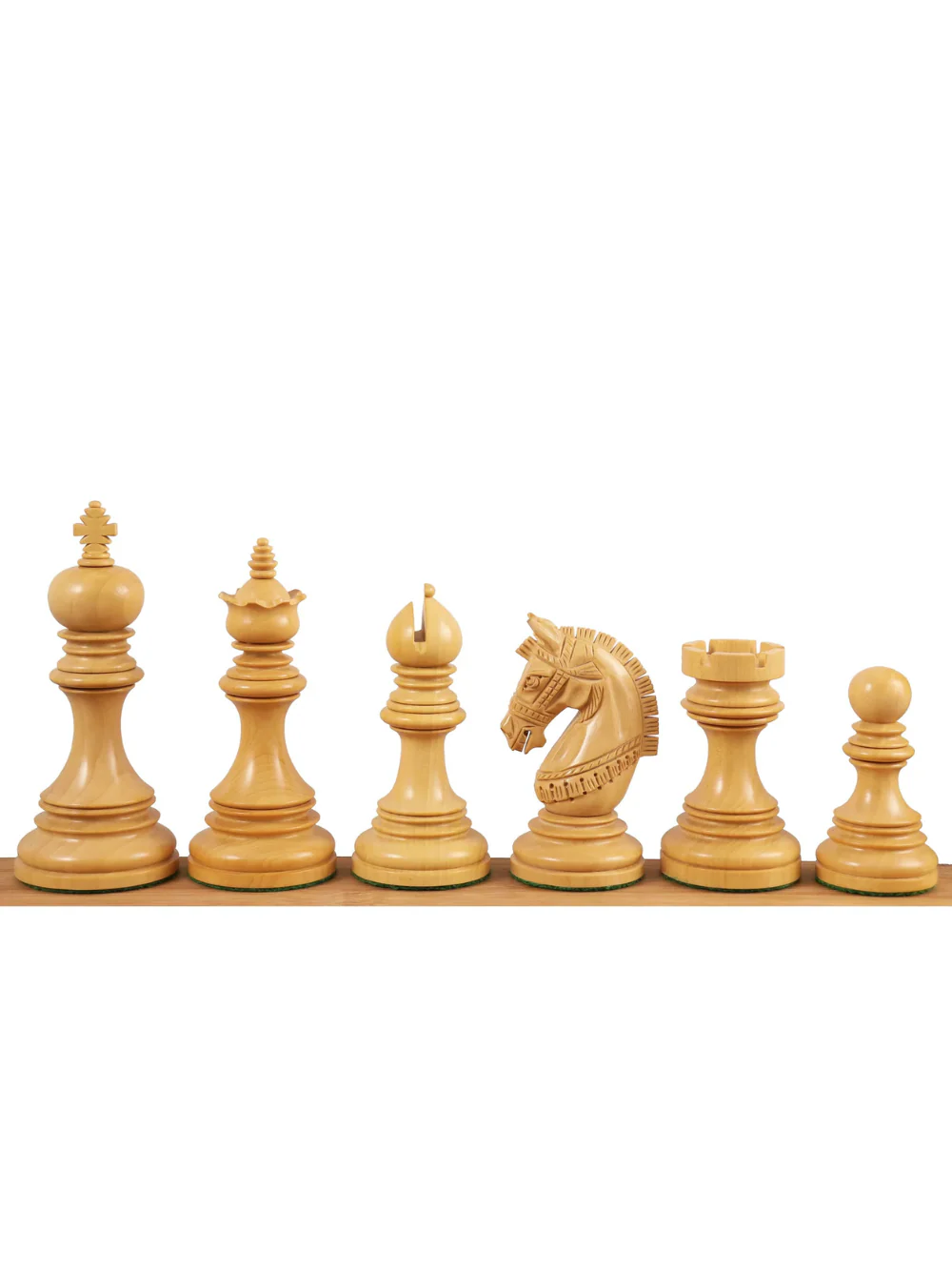 4.1" Stallion Staunton Ebony Wood Luxury Chess Pieces - Triple Weighted - Image 3