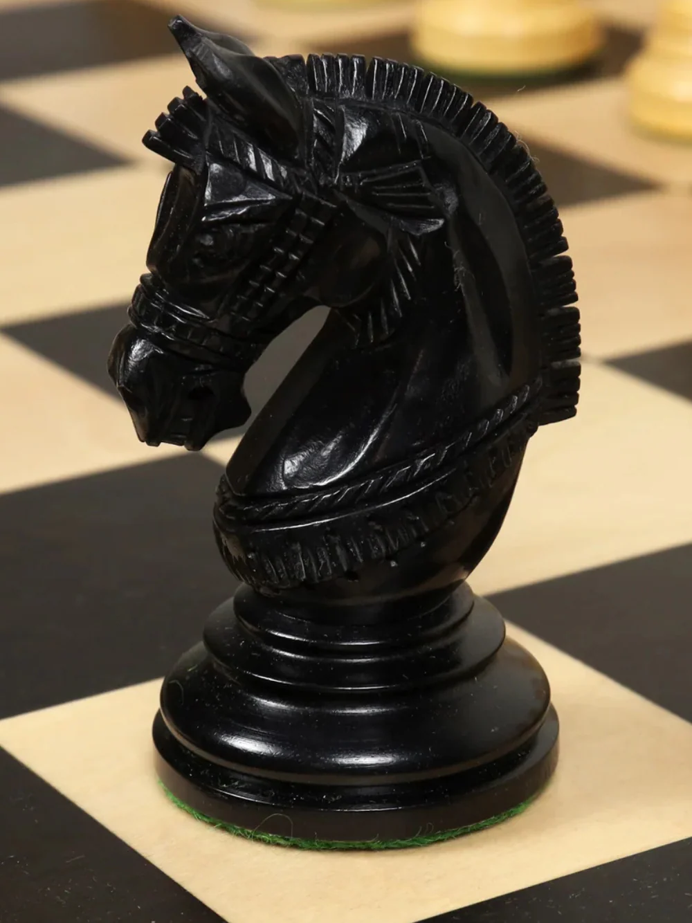 4.1" Stallion Staunton Ebony Wood Luxury Chess Pieces - Triple Weighted - Image 5