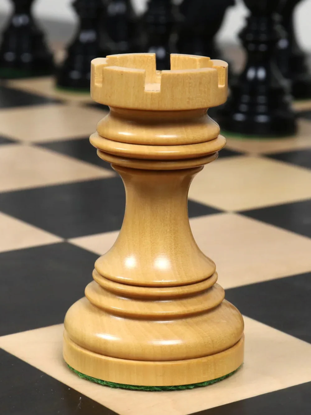 4.1" Stallion Staunton Ebony Wood Luxury Chess Pieces - Triple Weighted - Image 6