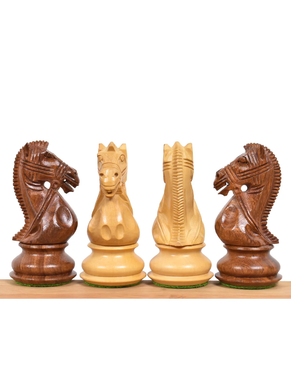 4.2" Supreme Luxury Golden Rosewood Weighted Chess Pieces - Image 5