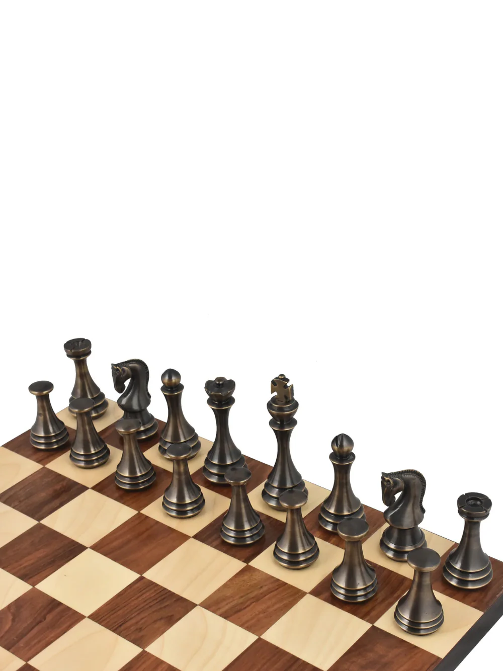 Russian Zagreb Silver Brass Metal Luxury Chess Pieces - 4.4" King - Image 11