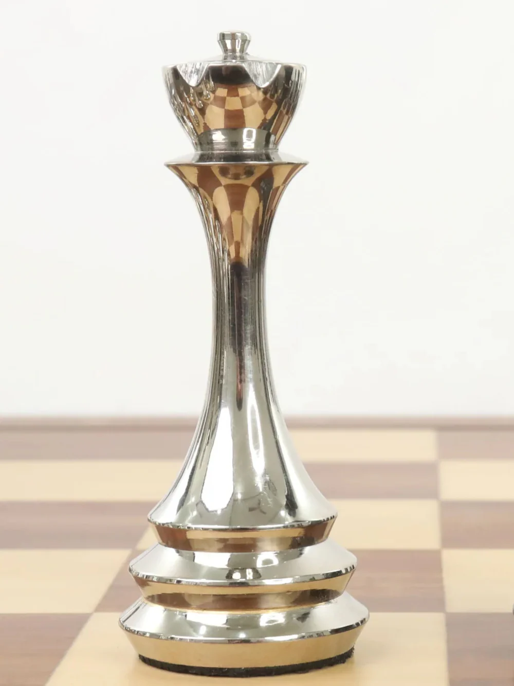 Russian Zagreb Silver Brass Metal Luxury Chess Pieces - 4.4" King - Image 5
