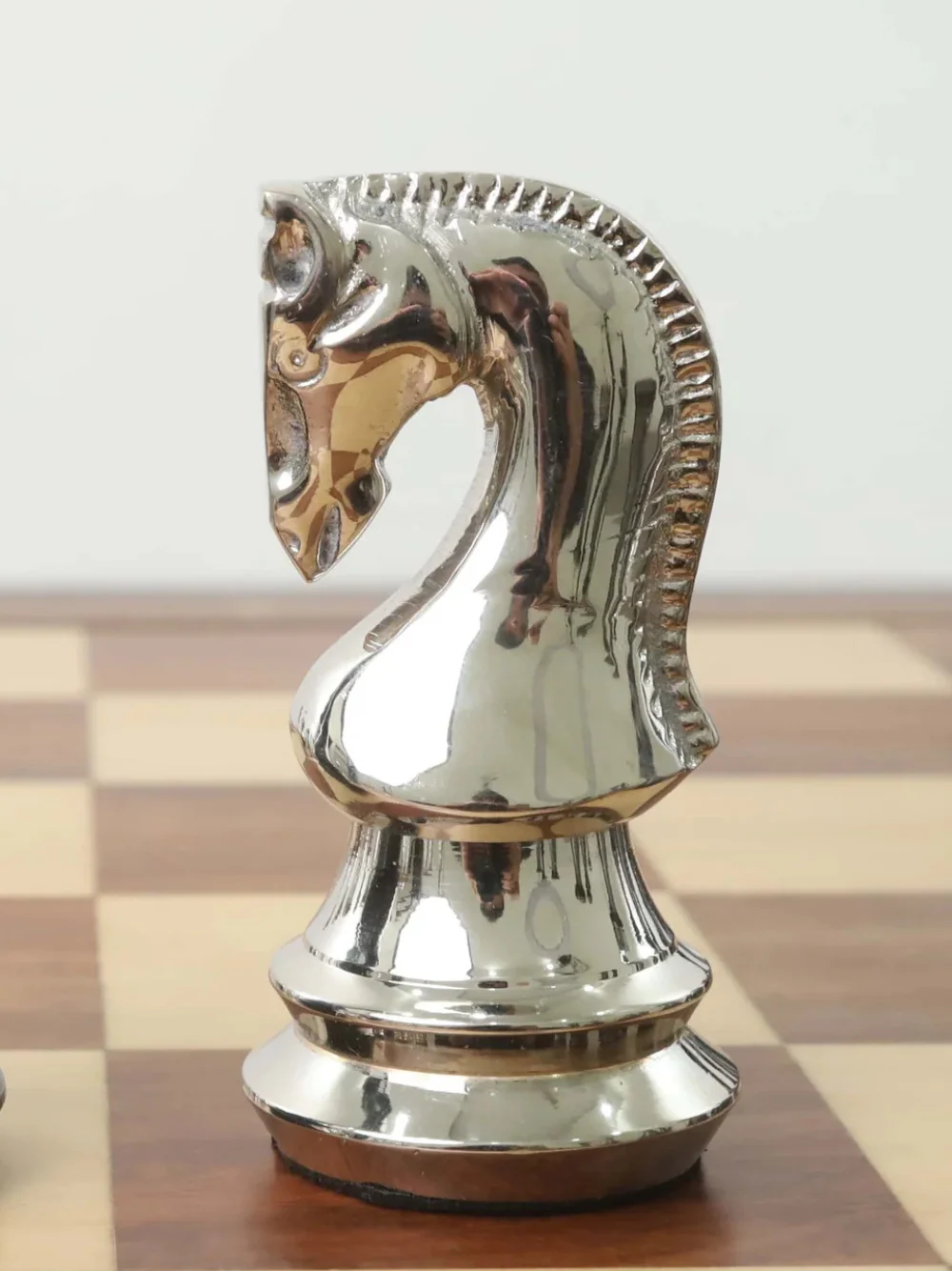 Russian Zagreb Silver Brass Metal Luxury Chess Pieces - 4.4" King - Image 8