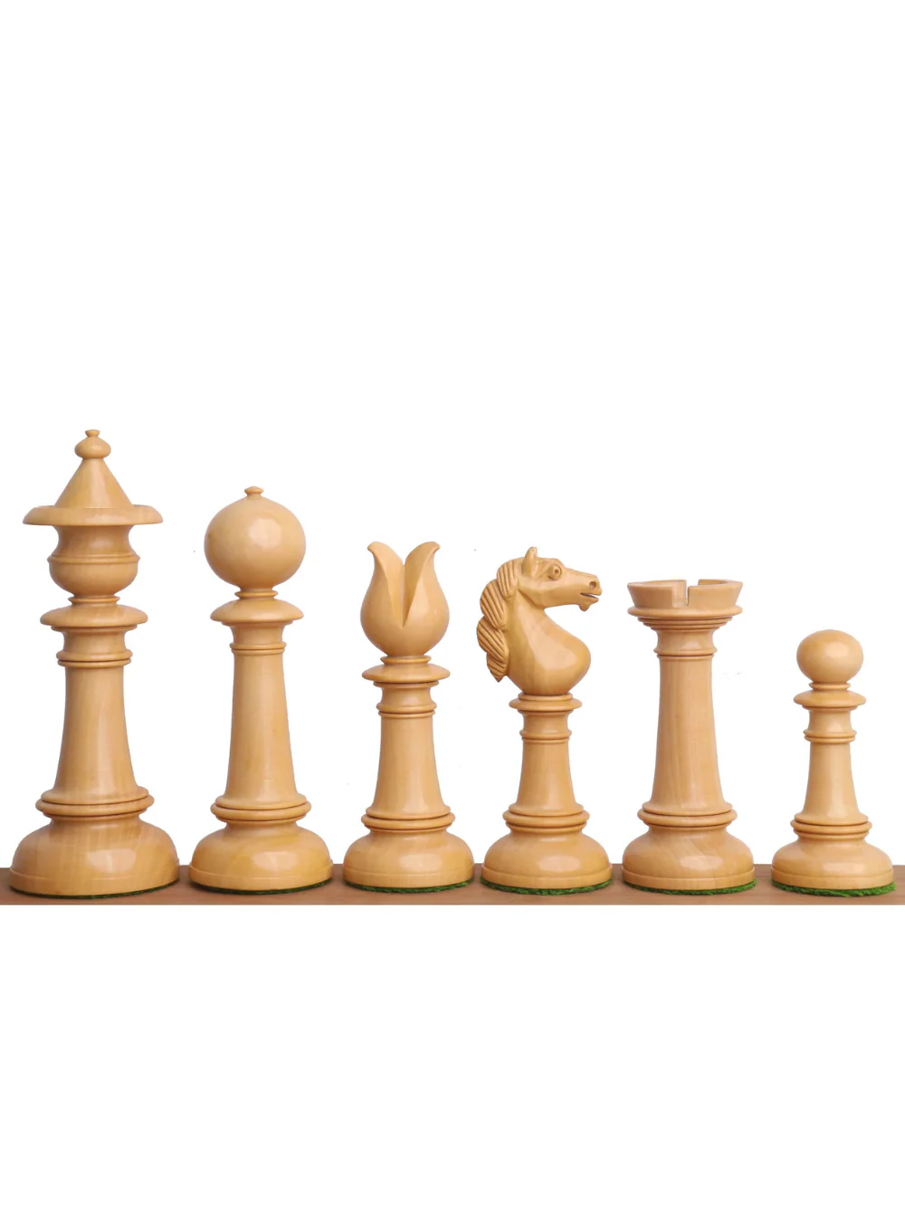 4" Edinburgh Northern Upright Pre-Staunton Chess Pieces Only Set - Ebony Wood - Image 2