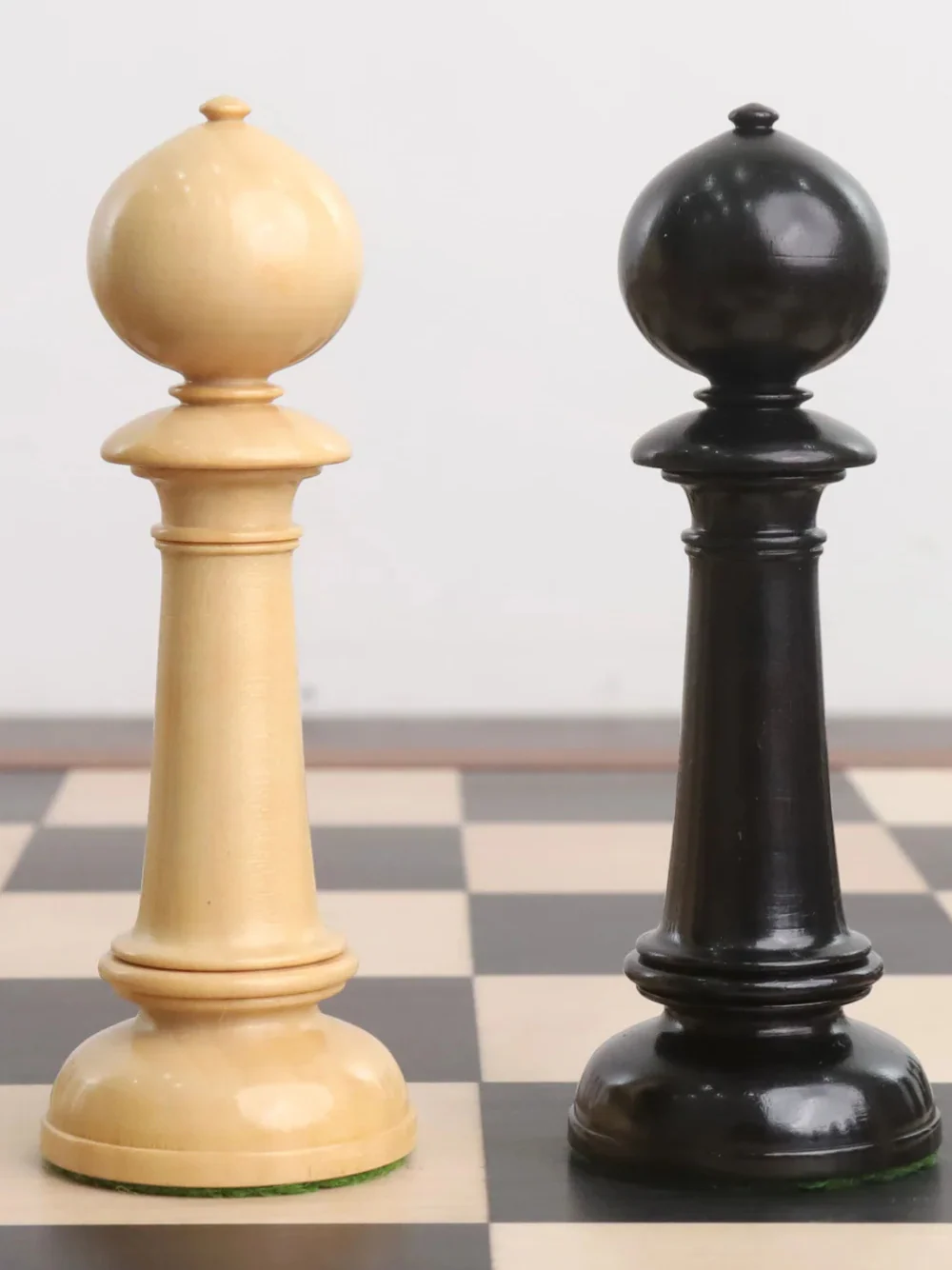 4" Edinburgh Northern Upright Pre-Staunton Chess Pieces Only Set - Ebony Wood - Image 6