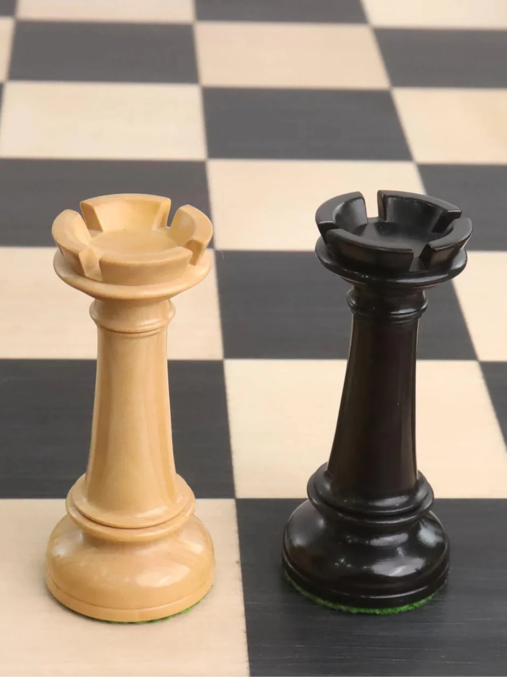 4" Edinburgh Northern Upright Pre-Staunton Chess Pieces Only Set - Ebony Wood - Image 8