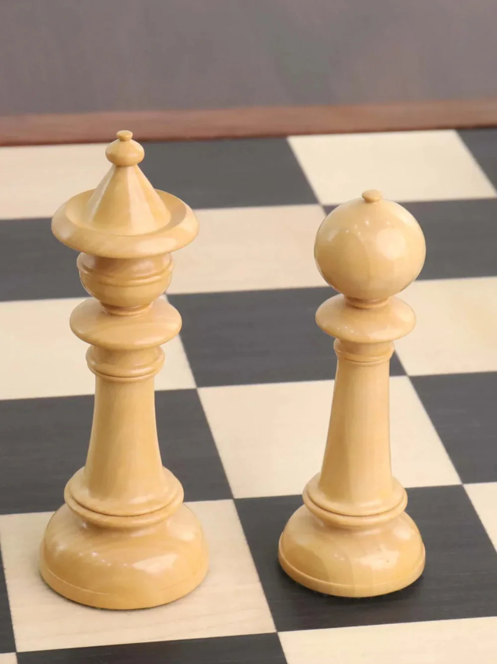 4" Edinburgh Northern Upright Pre-Staunton Chess Pieces Only Set - Ebony Wood - Image 9