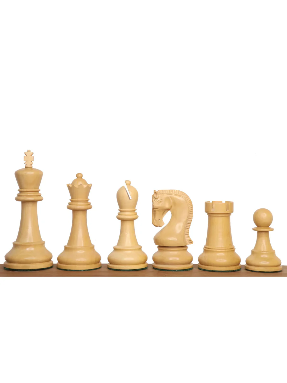 4" Leningrad Staunton Chess Set - Ebonised Boxwood Pieces with Board & Box - Image 6