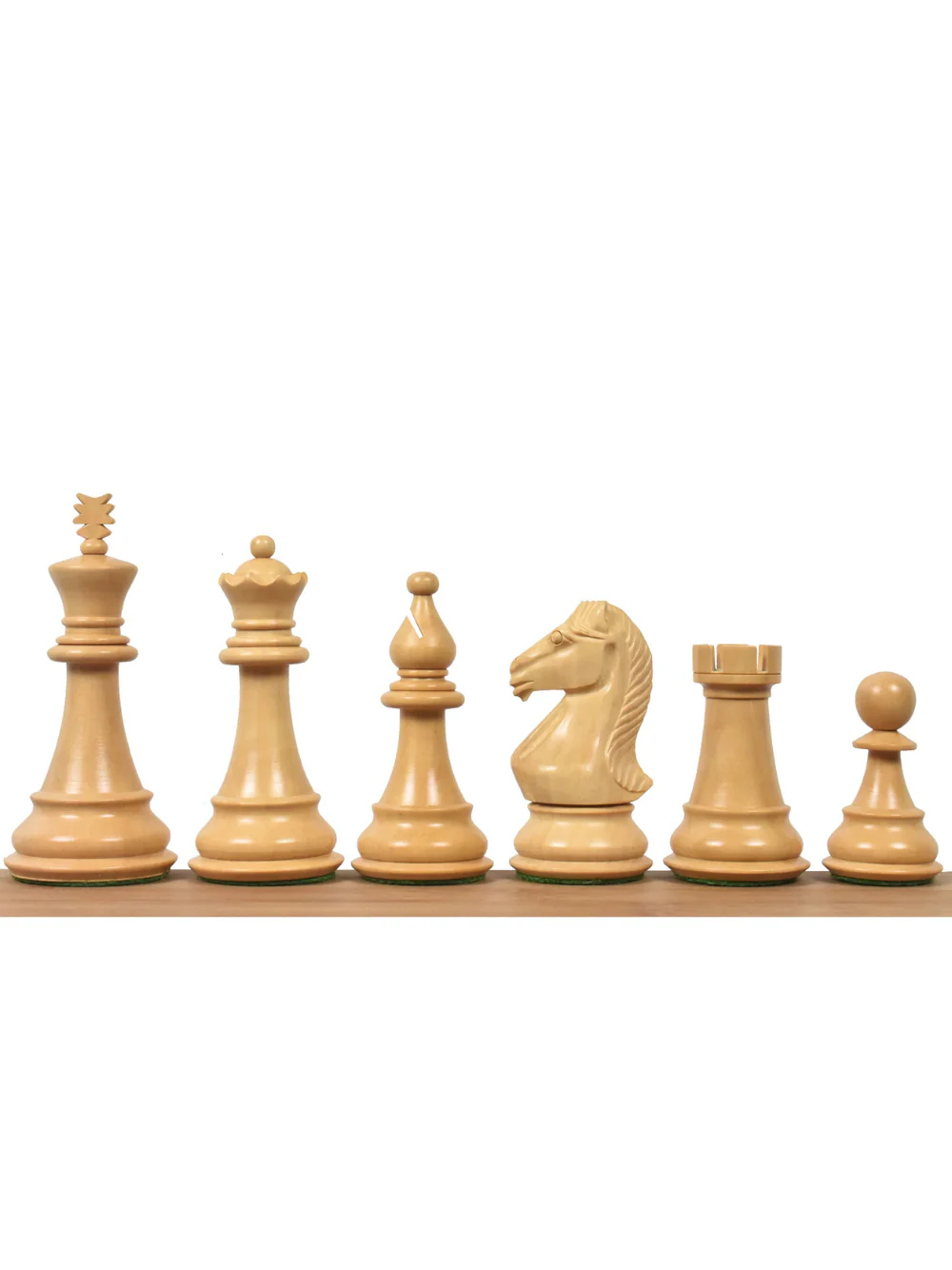 4" Majestic Series Staunton Chess Pieces Only Set - Double Weight Ebonised Boxwood - Image 3