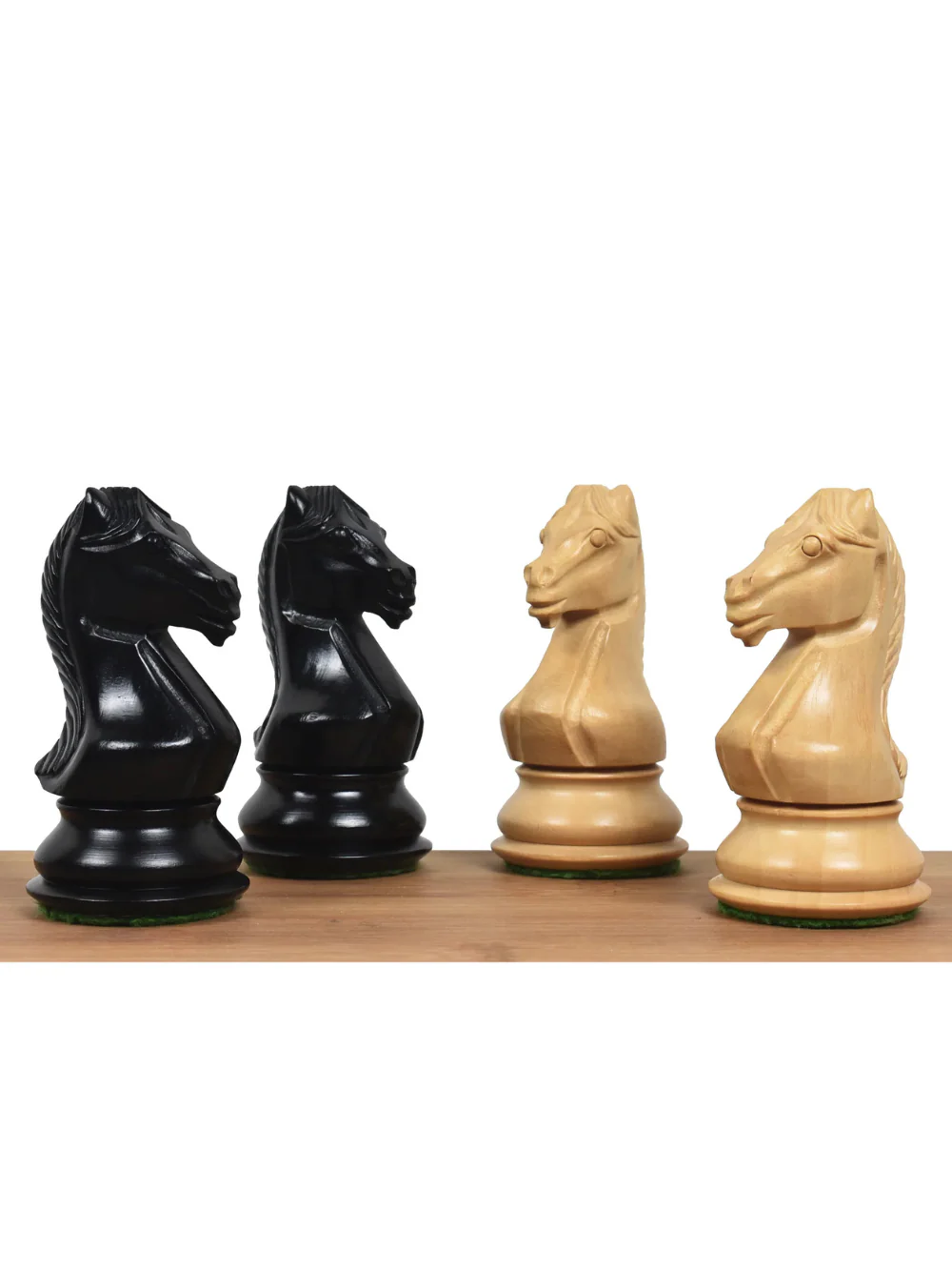 4" Majestic Series Staunton Chess Pieces Only Set - Double Weight Ebonised Boxwood - Image 4