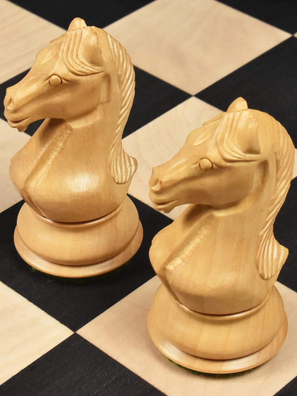 4" Majestic Series Staunton Chess Pieces Only Set - Double Weight Ebonised Boxwood - Image 5