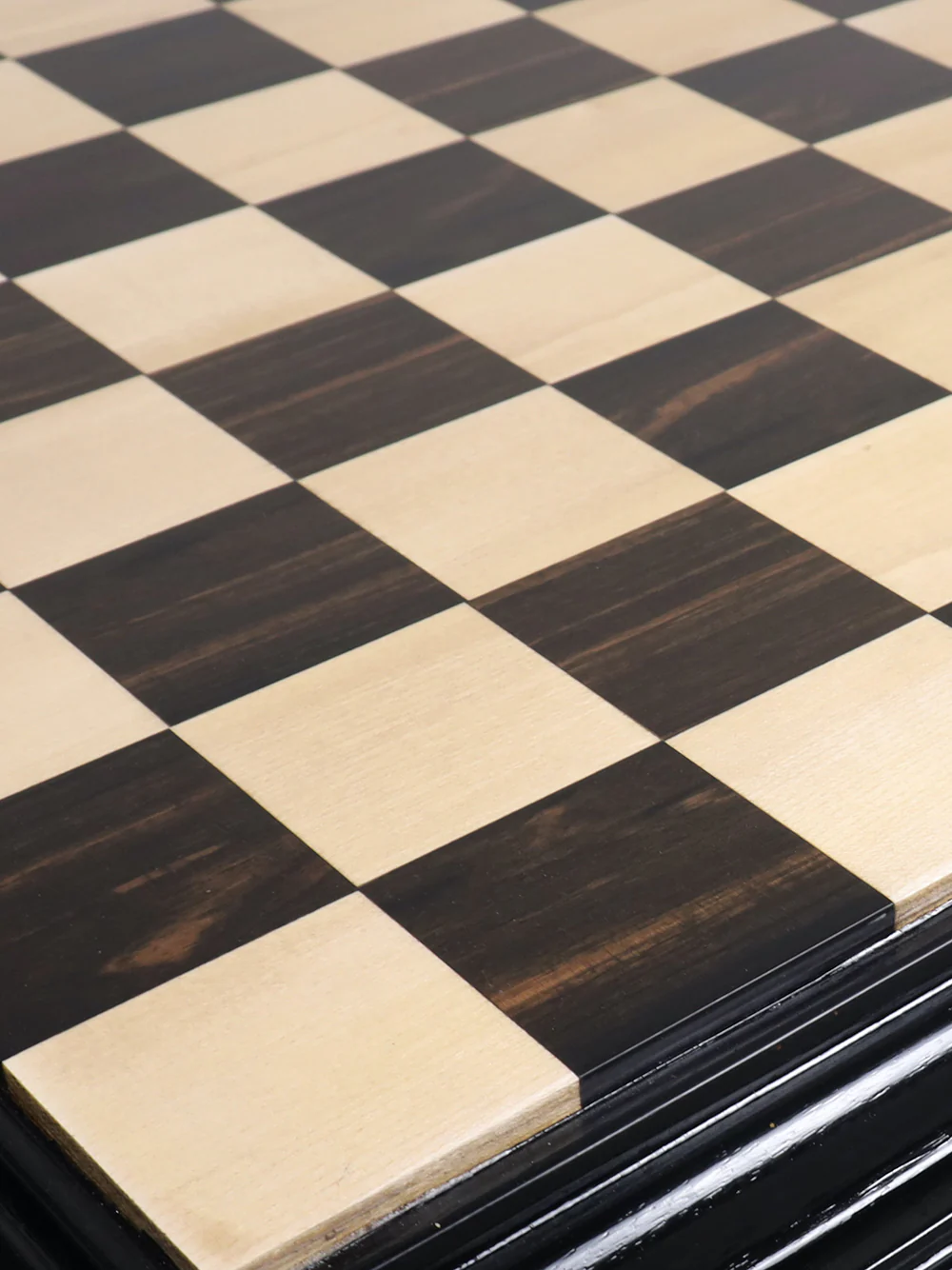 Luxury Ebony & Maple Chess Board 21″ - Image 3