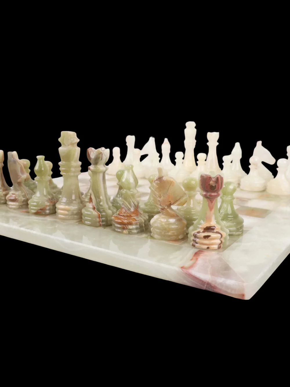 Onyx Marble & Stone Chess  15" Handcrafted Chess Set - Image 4