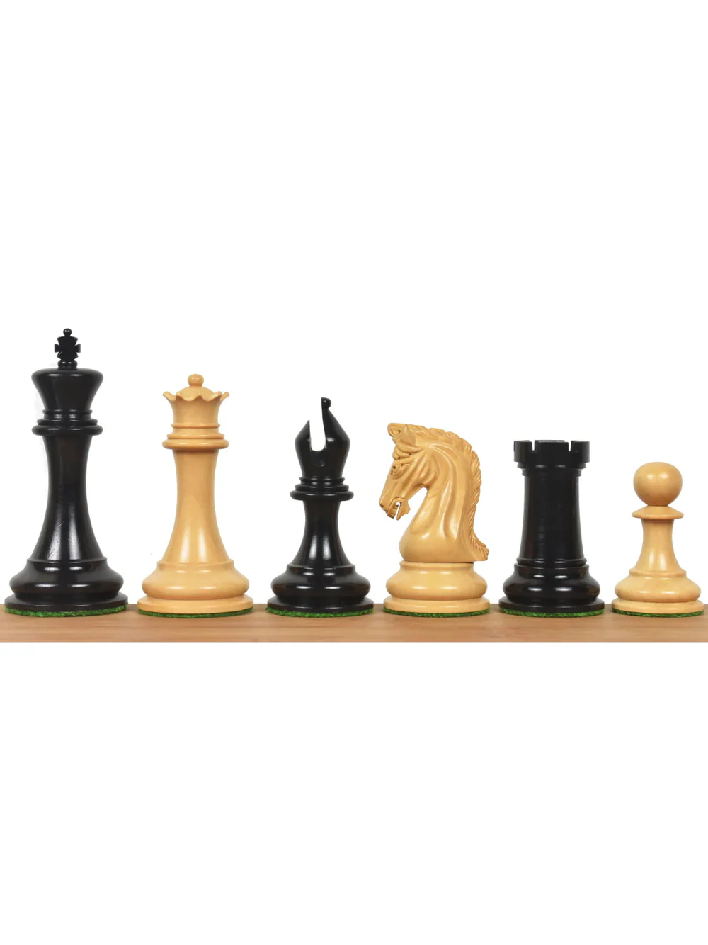Repro 2016 Sinquefield Staunton Ebony Wood Chess Pieces - Triple Weight