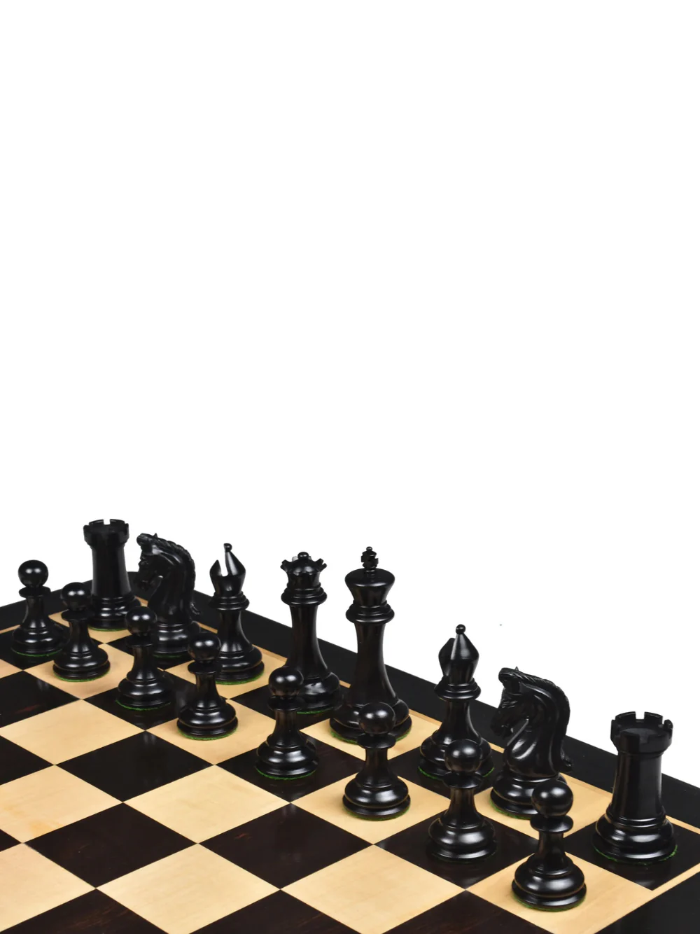 Repro 2016 Sinquefield Staunton Chess Set - Ebony Wood Pieces with Board & Box - Image 3